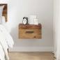 Preview: Nachttisch Wandmontiert Altholz 35 x 35 x 20 cm Holzwerkstoff