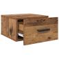 Preview: Nachttisch Wandmontiert Altholz 35 x 35 x 20 cm Holzwerkstoff