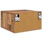 Preview: Nachttisch Wandmontiert Altholz 35 x 35 x 20 cm Holzwerkstoff