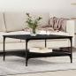Preview: ARDEBO.de - Couchtisch Schwarze Eiche 80 x 80 x 40 cm Holzwerkstoff