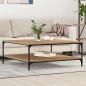 Preview: ARDEBO.de - Couchtisch Eiche handwerklich 100 x 100 x 40 cm Holzwerkstoff