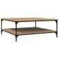 Preview: Couchtisch Eiche handwerklich 100 x 100 x 40 cm Holzwerkstoff