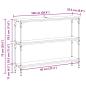 Preview: Konsolentisch mit Regal Eiche handwerklich 100 x 22,5 x 75 cm