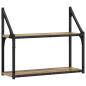 Preview: Wandregal Eiche handwerklich 60 x 21 x 51 cm Holzwerkstoff