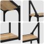 Preview: Wandregal Eiche handwerklich 60 x 21 x 51 cm Holzwerkstoff