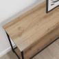 Preview: Konsolentisch mit Regal Eiche handwerklich 101 x 30.5 x 75 cm