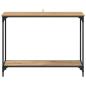 Preview: Konsolentisch mit Regal Eiche handwerklich 101 x 30.5 x 75 cm
