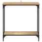 Preview: Konsolentisch mit Regal Eiche handwerklich 75 x 30.5 x 75 cm