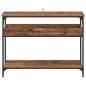 Preview: Konsolentisch mit Regal Altholz 100 x 29 x 75 cm Holzwerkstoff