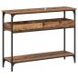Preview: Konsolentisch mit Regal Altholz 100 x 29 x 75 cm Holzwerkstoff