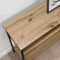 Preview: Konsolentisch Eiche handwerklich 100 x 29 x 75 cm Holzwerkstoff