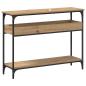 Preview: Konsolentisch Eiche handwerklich 100 x 29 x 75 cm Holzwerkstoff
