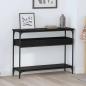 Preview: ARDEBO.de - Konsolentisch Schwarze Eiche 100 x 29 x 75 cm Holzwerkstoff