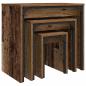 Preview: Nesting Couchtisch 3 pcs Altholz 60 x 35 x 56 cm Holzwerkstoff