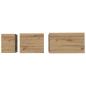 Preview: Nesting Couchtisch 3 pcs Eiche handwerklich 60 x 35 x 56 cm