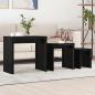 Preview: ARDEBO.de - Nesting Couchtisch 3 pcs Schwarze Eiche 60 x 35 x 56 cm
