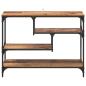 Preview: Konsolentisch mit Regal Altholz 100 x 30 x 75 cm Holzwerkstoff
