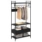 Preview: Kleiderschrank Schwarze Eiche 89 x 39 x 184.5 cm Holzwerkstoff