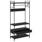 Preview: Kleiderschrank Schwarze Eiche 89 x 39 x 184.5 cm Holzwerkstoff