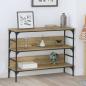 Preview: ARDEBO.de - Konsolentisch Eiche handwerklich 100 x 32 x 75 cm Holzwerkstoff