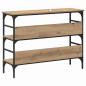 Preview: Konsolentisch Eiche handwerklich 100 x 32 x 75 cm Holzwerkstoff