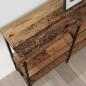 Preview: Konsolentisch mit Regal Altholz 160 x 29 x 80 cm Holzwerkstoff