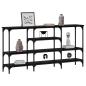 Preview: Konsolentisch Schwarze Eiche 160 x 29 x 80 cm Holzwerkstoff