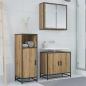 Preview: Badezimmer Schrank Eiche handwerklich 35 x 37,5 x 100 cm