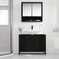 Preview: Badezimmer Waschbecken Schrank Schwarze Eiche 80 x 33 x 60 cm