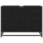 Preview: Badezimmer Waschbecken Schrank Schwarze Eiche 80 x 33 x 60 cm