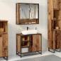 Preview: ARDEBO.de - Badezimmer Waschbecken Schrank mit Tür Altholz 65 x 33 x 60 cm