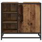 Preview: Badezimmer Waschbecken Schrank mit Tür Altholz 65 x 33 x 60 cm