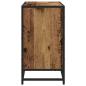 Preview: Badezimmer Waschbecken Schrank mit Tür Altholz 65 x 33 x 60 cm