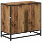 Preview: Badezimmer Waschbecken Schrank mit Tür Altholz 65 x 33 x 60 cm