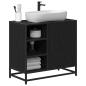 Preview: Badezimmer Waschbecken Schrank Schwarze Eiche 65 x 33 x 60 cm