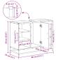 Preview: Badezimmerschrank Altholz 80 x 33 x 60 cm Holzwerkstoff