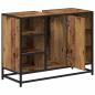 Preview: Badezimmer Waschbecken Schrank mit Tür Altholz 80 x 33 x 60 cm