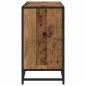 Preview: Badezimmer Waschbecken Schrank mit Tür Altholz 80 x 33 x 60 cm