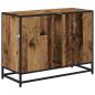 Preview: Badezimmer Waschbecken Schrank mit Tür Altholz 80 x 33 x 60 cm