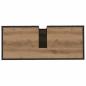 Preview: Badezimmer Waschbecken Schrank mit Regal Eiche handwerklich