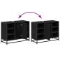 Preview: Badezimmer Waschbecken Schrank Schwarze Eiche 80 x 33 x 60 cm