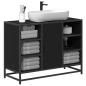 Preview: Badezimmer Waschbecken Schrank Schwarze Eiche 80 x 33 x 60 cm