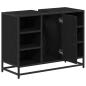 Preview: Badezimmer Waschbecken Schrank Schwarze Eiche 80 x 33 x 60 cm