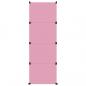 Preview: Kinderschrank Modular mit 12 Würfeln Rosa PP