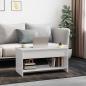 Preview: ARDEBO.de - Couchtisch Hochglanz-Weiß 102x50x52,5 cm Holzwerkstoff