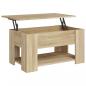 Preview: Couchtisch Sonoma-Eiche 79x49x41 cm Holzwerkstoff