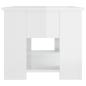 Preview: ARDEBO.de - Couchtisch Hochglanz-Weiß 79x49x41 cm Holzwerkstoff