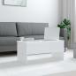 Preview: Couchtisch Hochglanz-Weiß 102x50,5x46,5 cm Holzwerkstoff