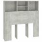 Preview: Bett-Kopfteil mit Ablagen Betongrau 100x19x103,5 cm