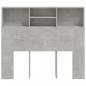 Preview: Bett-Kopfteil mit Ablagen Betongrau 120x19x103,5 cm